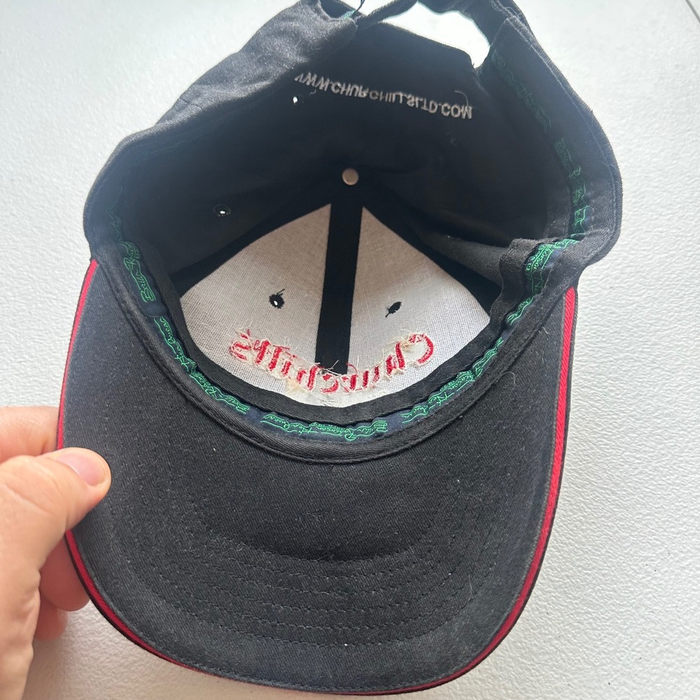 Churchills Fine Cigars Black Baseball Cap Embroidered Logo Adjustable Strap - Picture 3 of 5